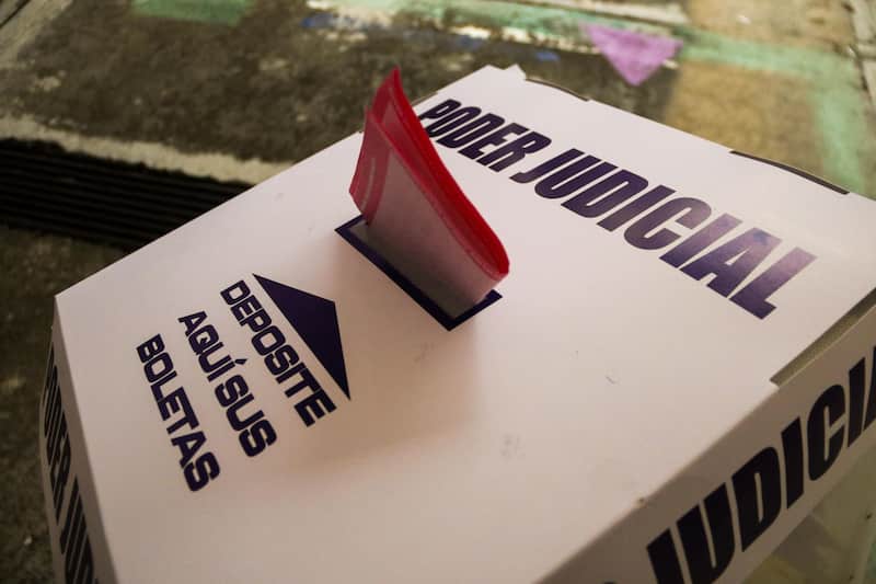 La elección judicial se llevó a cabo este 1 de junio Urna de la elección judicial de este domingo