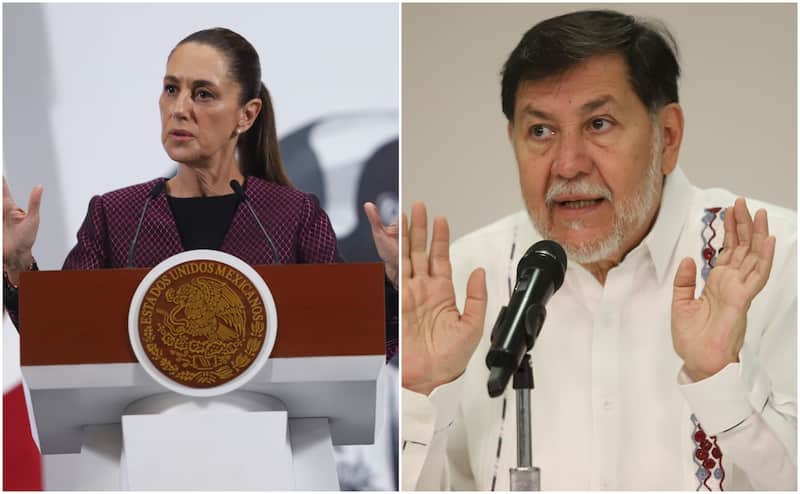 La presidenta de México pide serenidad por parte de todos los involucrados, pues aseguró que una confrontación no es buena para nadie. Imágen de Sheinbaum y Noroña