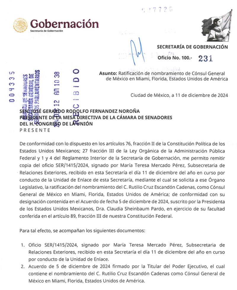 Comunicado presidencia