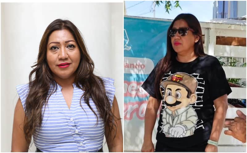 La regidora María del Carmen Aguilar, de La Paz, Baja California Sur, causó polémica tras portar una playera de ‘El Chapo’ Guzmán. Imágen de Carmen Aguilar Mendoza