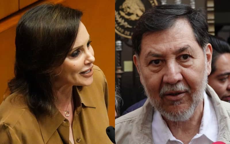 La senadora del PAN criticó a Noroña por la disculpa que recibió La senadora Lilly Téllez y el senador Gerardo Fernández Noroña