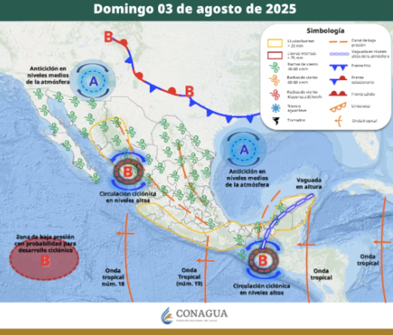 Clima para el fin de semana, de acuerdo con la Conagua