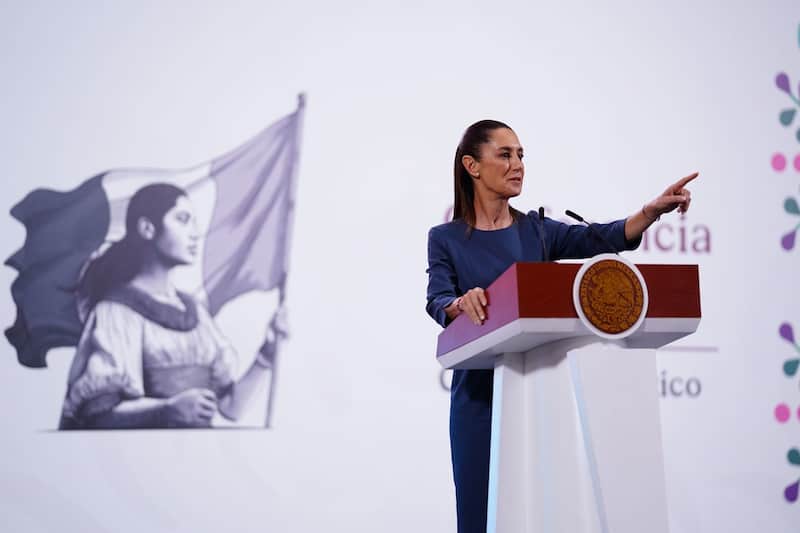 Claudia Sheinbaum Pardo, presidenta de México, encabezó la conferencia de prensa “Mañanera del Pueblo” desde Palacio Nacional. Claudia Sheinbaum Pardo, presidenta de México, encabezó la conferencia de prensa “Mañanera del Pueblo” desde Palacio Nacional.