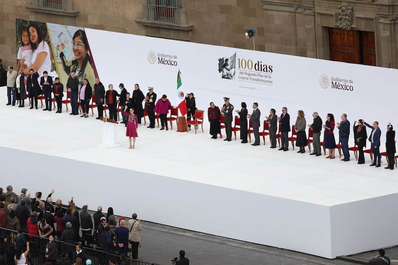 Claudia Sheinbaum, presidenta de México, acompañada por los integrantes de su gabinete Claudia Sheinbaum, presidenta de México, acompañada por los integrantes de su gabinete