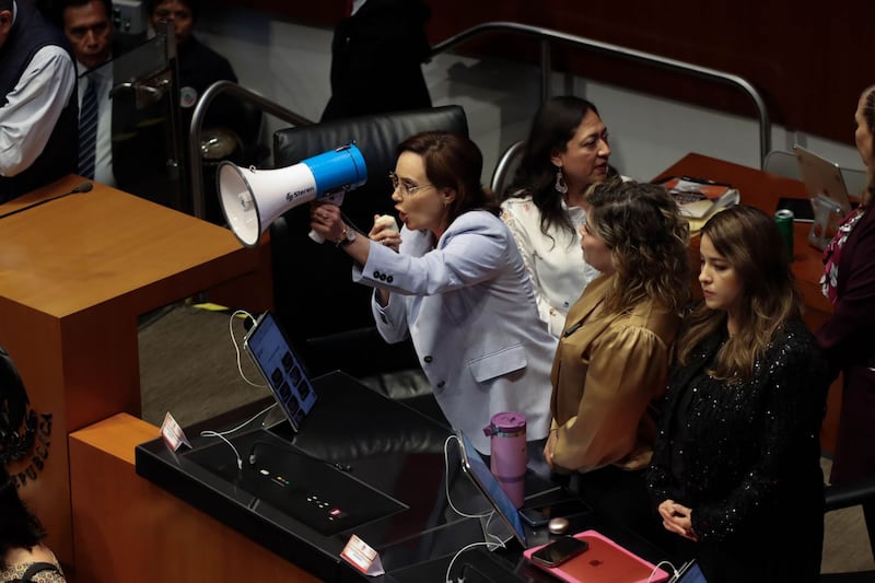 La senadora panista Lilly Téllez. Lilly Téllez