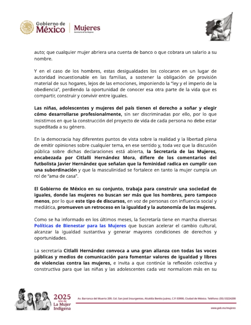Secretaría de Mujeres