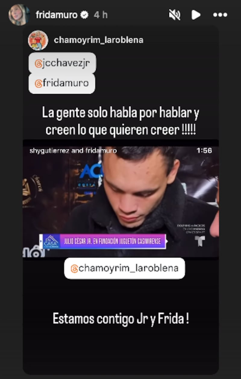 Segundo mensaje de apoyo a JC Chávez Jr