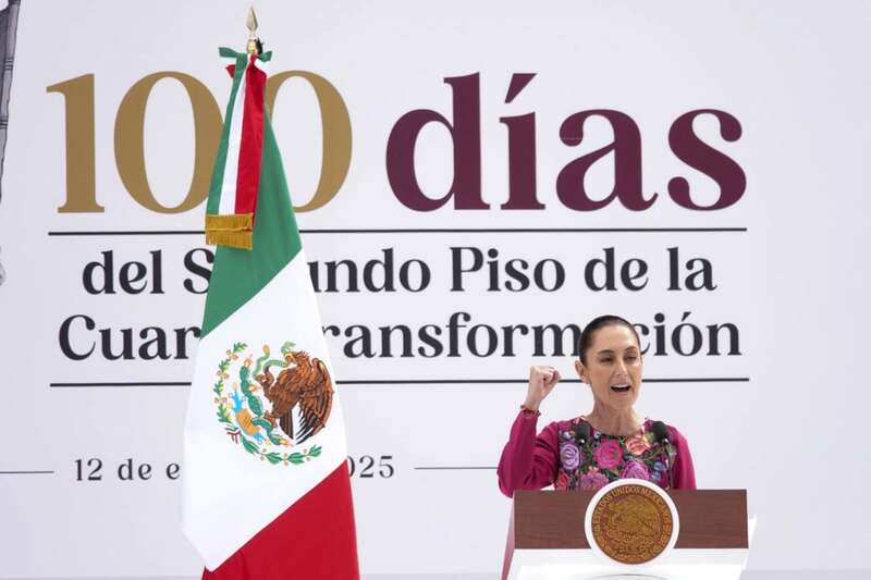 CIUDAD DE MÉXICO, 12ENERO2025.- Claudia Sheinbaum, presidenta constitucional de los Estados Unidos Mexicanos, presentó en el Zócalo capitalino su informe de Gobierno a 100 días de su mandato en el Segundo piso de la cuarta transformación.
FOTO: GRACIELA LÓPEZ/CUARTOSCURO.COM Imagen promocional