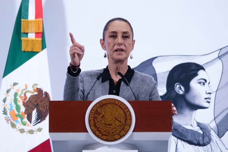 Claudia Sheinbaum, presidenta de México. Sheinbaum durante la conferencia matutina realizada en Palacio Nacional.