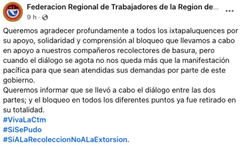 trabajadores de ixtapaluca protestan