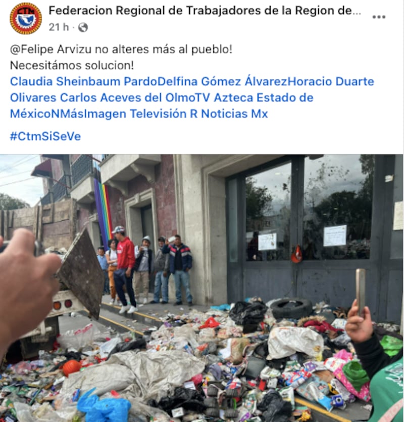 trabajadores de ixtapaluca protestan