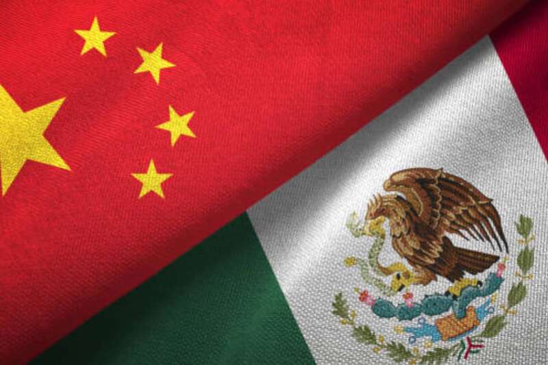 Banderas de China y México Banderas de China y México