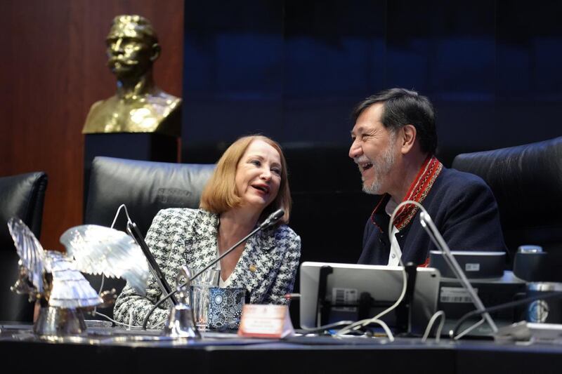 Laura Itzel Castillo y Gerardo Fernández Noroña