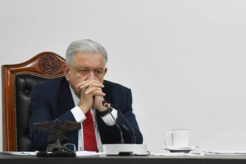Andrés Manuel López Obrador, durante la reunión de seguridad abierto a medios. Andrés Manuel López Obrador, durante la reunión de seguridad abierto a medios.