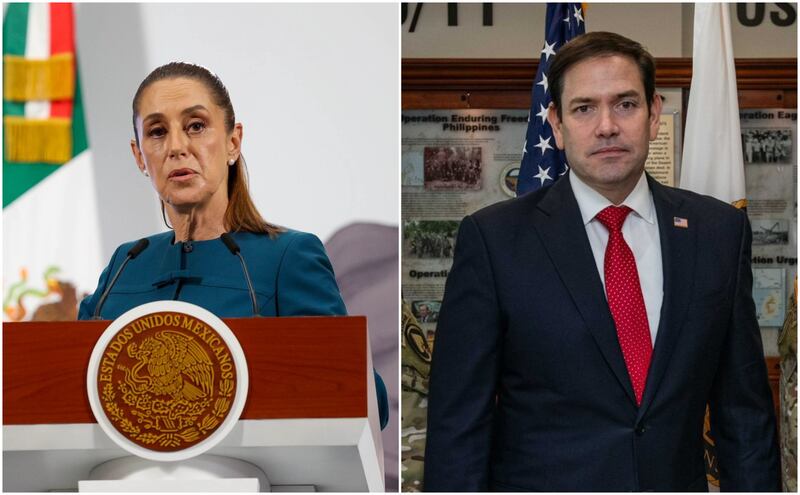 Claudia Sheinbaum y Marco Rubio
