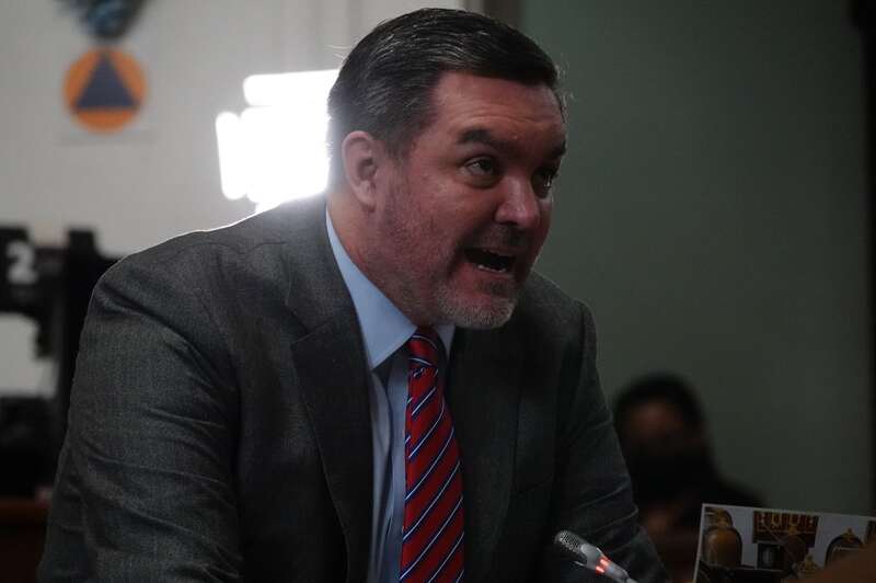 El diputado panista Federico Döring. Federico Döring durante una sesión ordinaria en el Congreso de la Ciudad de México.