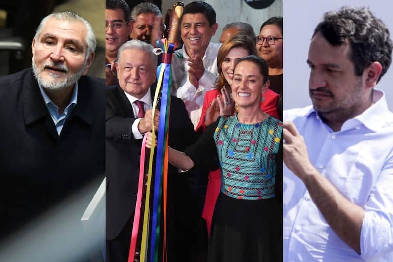 Adán Augusto López, los presidentes López Obrador y Claudia Sheinbaum, y Andy López Beltrán Adán Augusto López, los presidentes López Obrador y Claudia Sheinbaum, y Andy López Beltrán, a 7 años.