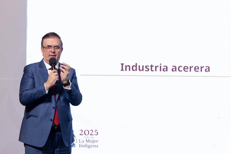 Marcelo Ebrard, secretario de Economía. Ebrard hablando en la conferencia matutina de este lunes.