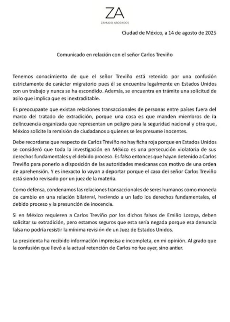Defensa de Carlos Treviño