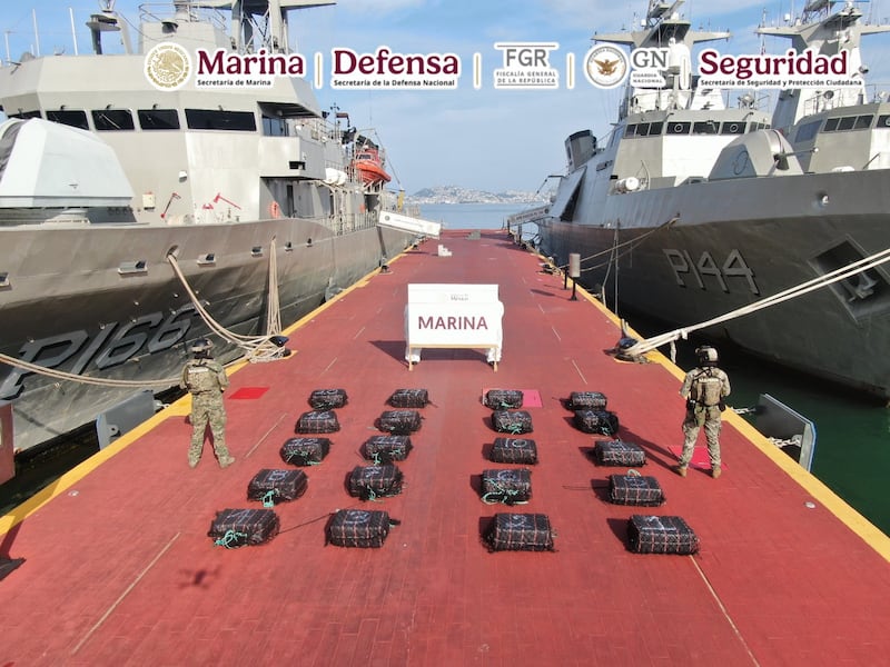 Gabinete de Seguridad asegura cocaína en Guerrero