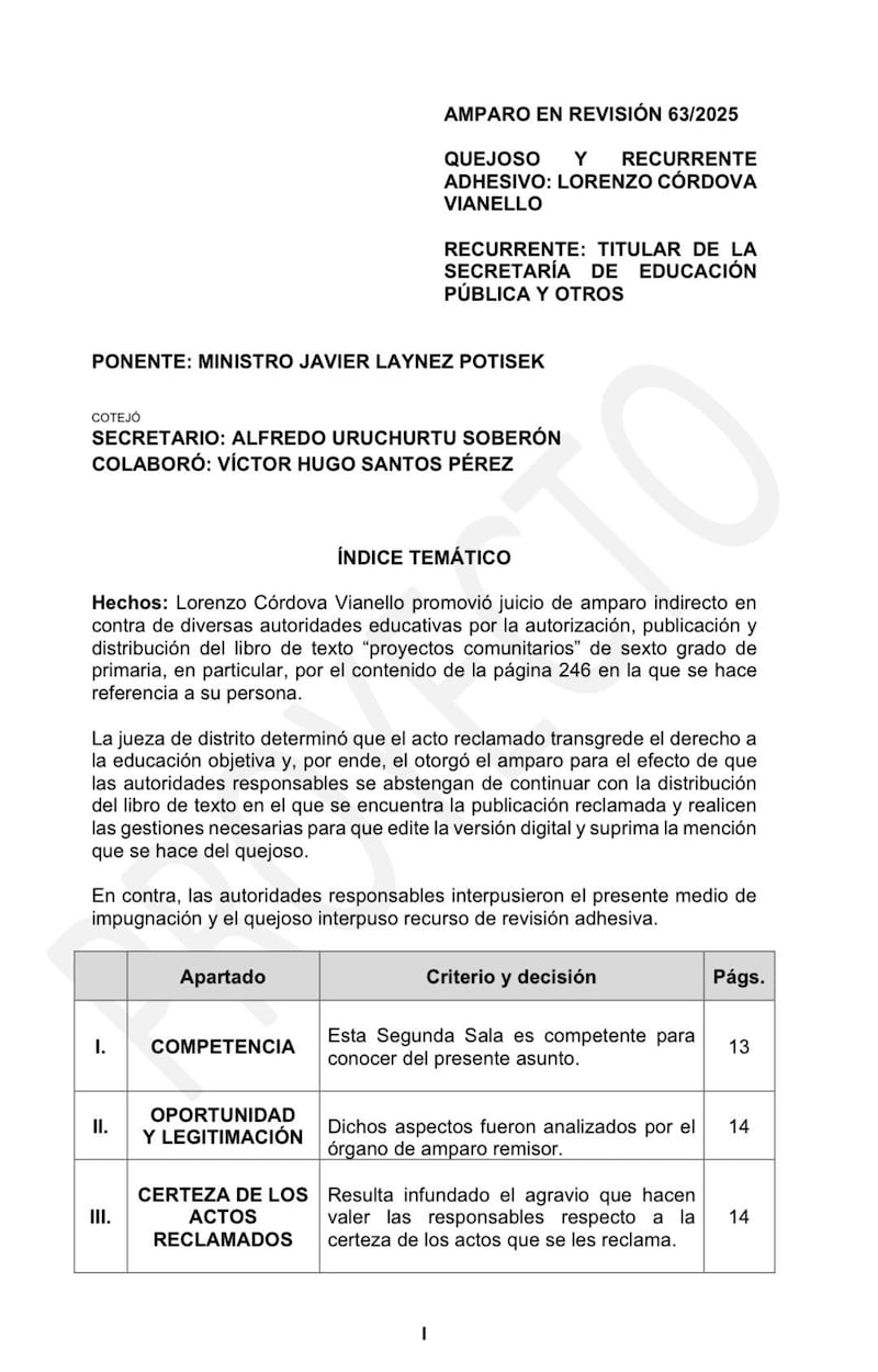 Amparo Lorenzo Córdova vs SEP