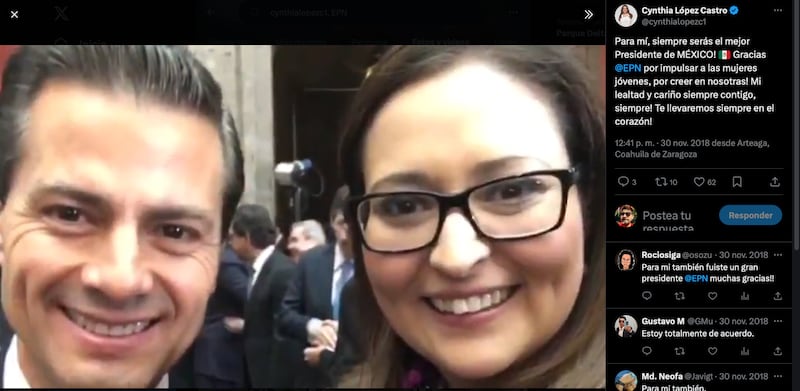 Cynthia López Castro y Peña Nieto