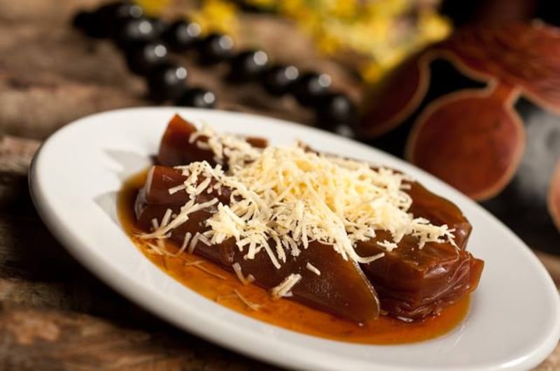 Dulce de papaya con queso