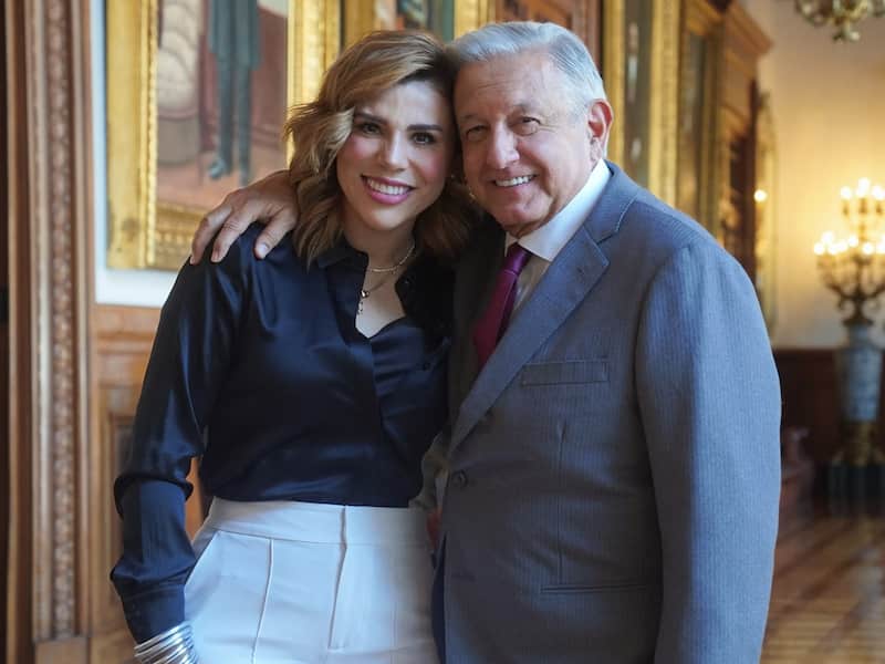MARINA-DEL-PILAR-AMLO Marina del Pilar se reúne en Palacio Nacional con López Obrador.