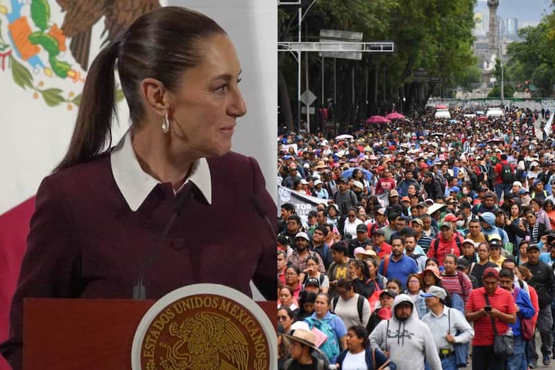 Claudia Sheinbaum, presidenta de México, se enfrenta a la hostilidad de la CNTE Claudia Sheinbaum, presidenta de México, se enfrenta a la hostilidad de la CNTE