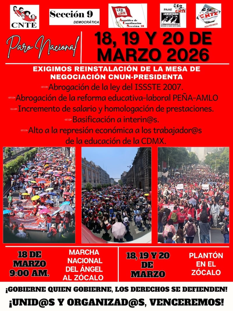 Marcha de los profesores de la CNTE Marcha de los profesores de la CNTE