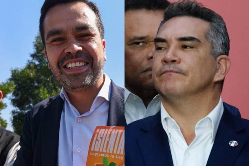 Jorge Máynez, dirigente nacional de MC, y Alejandro Moreno, del PRI Jorge Máynez, dirigente nacional de MC, y Alejandro Moreno, del PRI