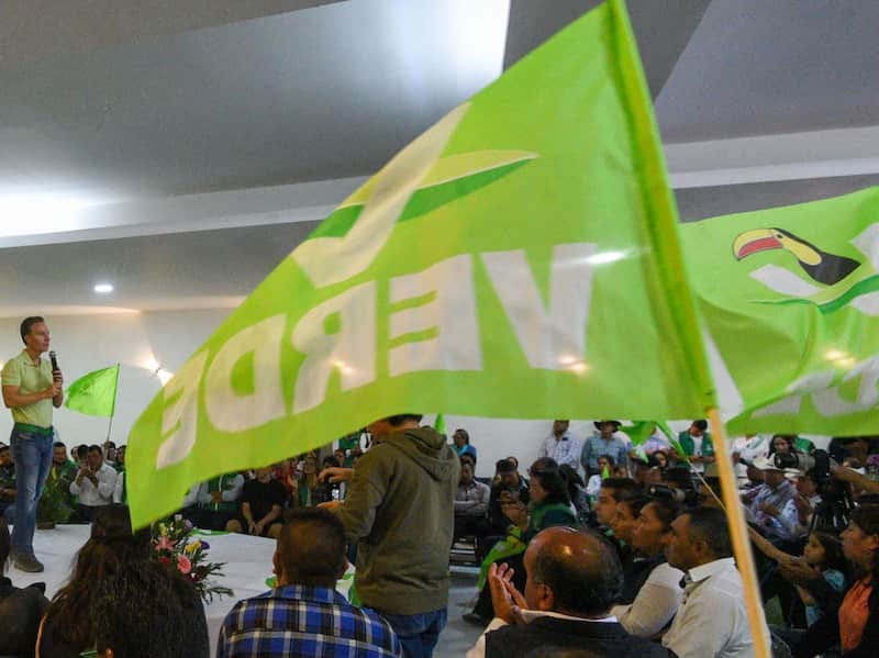 Manuel Velasco, senador del Partido Verde. Manuel Velasco en evento.