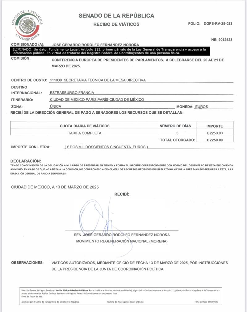 Viaje de Noroña