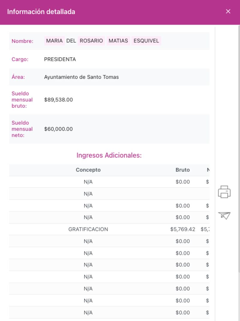 Sueldo de María del Rosario Matías, según PNT sueldo-maria-rosario-matias