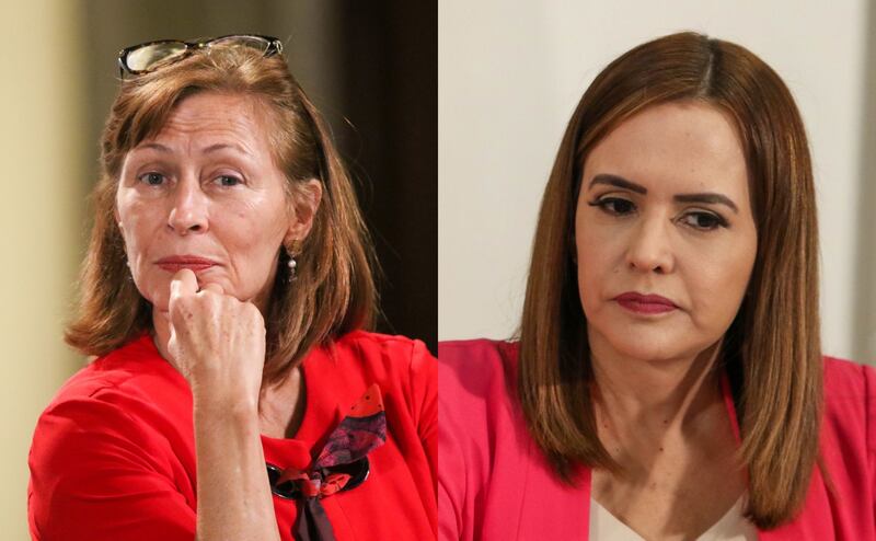 Tatiana Clouthier y Clara Luz Flores