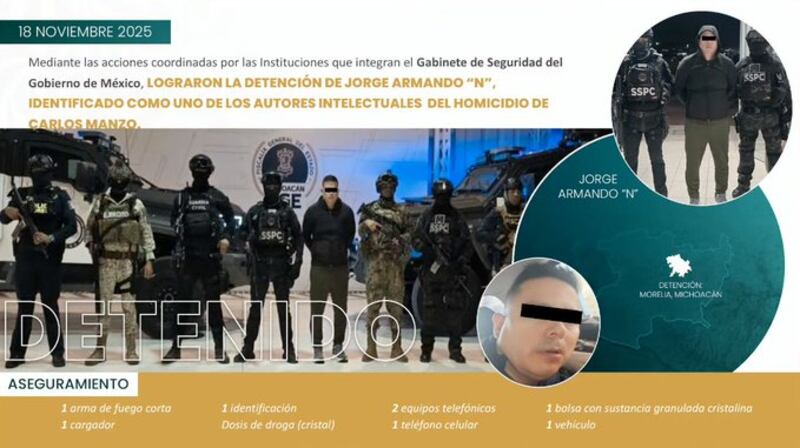 Jorge Armando N, presunto autor intelectual de Carlos Manzo Jorge Armando N