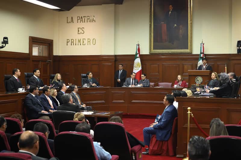 El ministro presidente de la Suprema Corte de Justicia de la Nación (SCJN) presentó este miércoles su primer informe de actividades al frente del máximo tribunal, a la ceremonia asistió la secretaria de Gobernación, Rosa Icela Rodríguez, la presidenta de la Mesa Directiva del Senado, Laura Itzel Castillo y el vicepresidente de la Mesa Directiva de la Cámara de Diputados, Sergio Gutiérrez Luna. FOTO: DANIEL AUGUSTO/ CUARTOSCURO.COM El ministro presidente de la Suprema Corte de Justicia de la Nación (SCJN) presentó este miércoles su primer informe de actividades