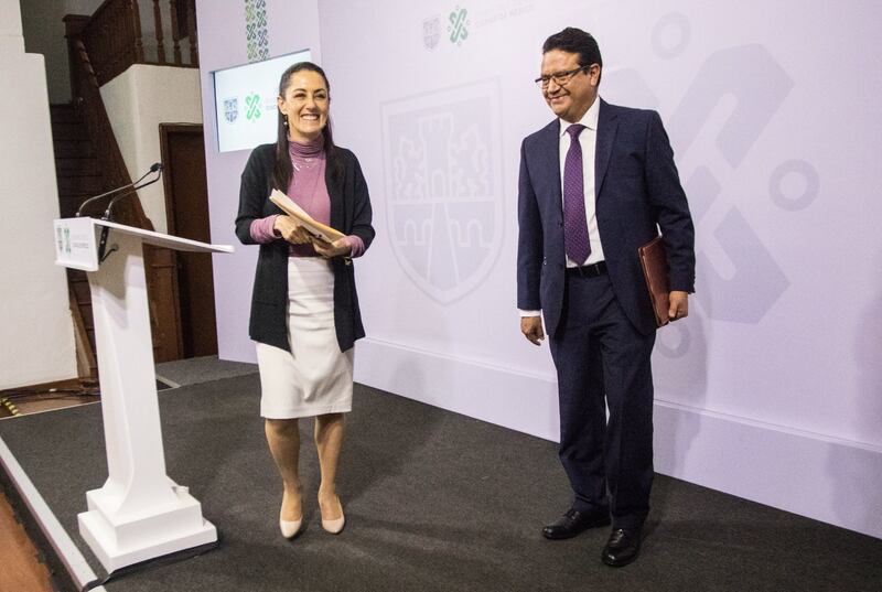 Sheinbaum y Néstor Vargas.