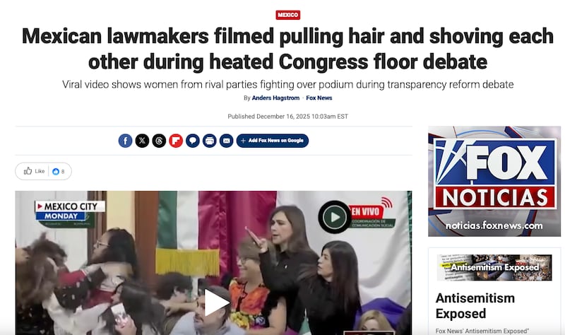 FOX NEWS riña congreso CDMX