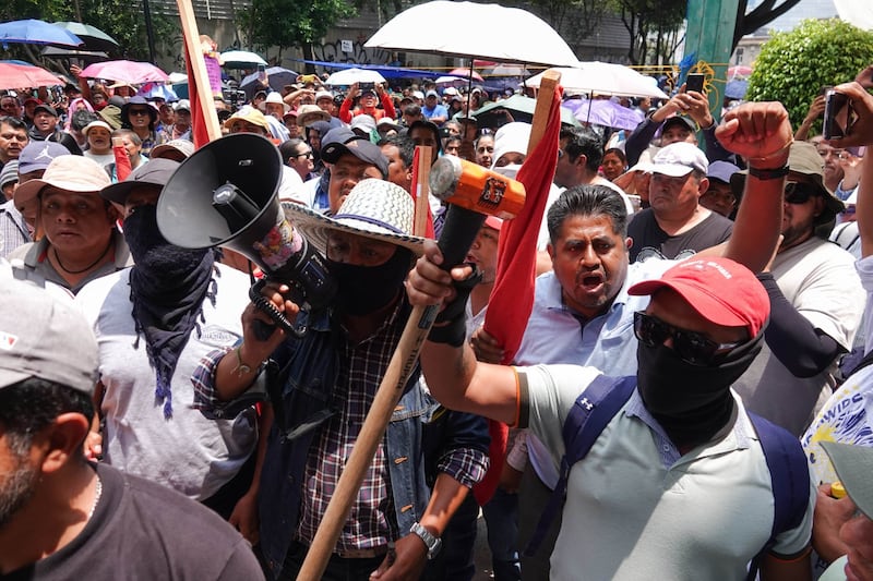 Protesta CNTE en la Segob