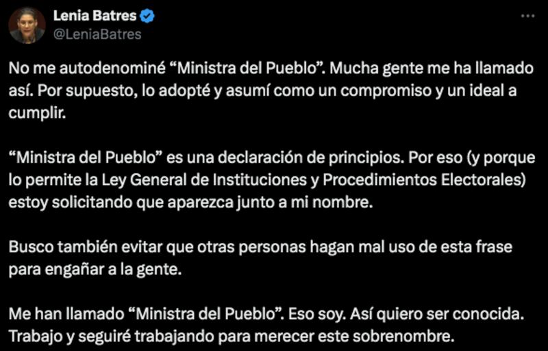Batres cuenta X