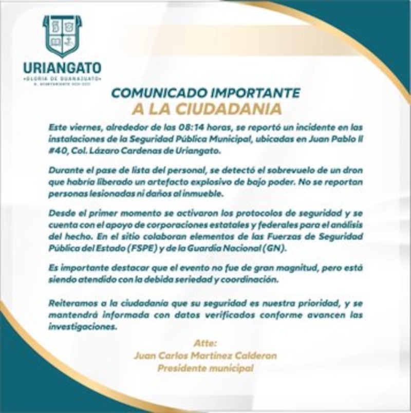 Ataque en Uriangato