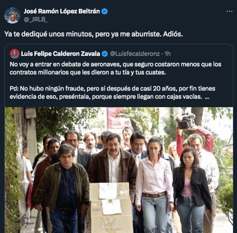 Pleito hijo de Calderón contra hijo de AMLO