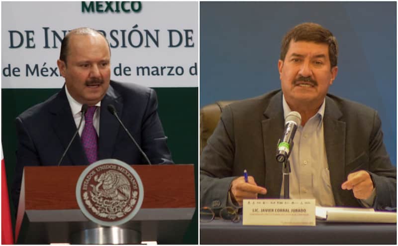 El ex mandatario de Chihuahua, Cesar Duarte, arremetió contra su sucesor Javier Corral por las denuncias hacia él desde 2017. Imágenes de Cesar Duarte y Javier Corral
