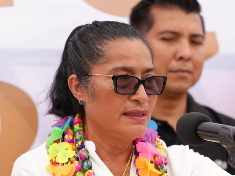 Abelina López, alcaldesa de Acapulco. La alcaldesa de Acapulco en un evento público.