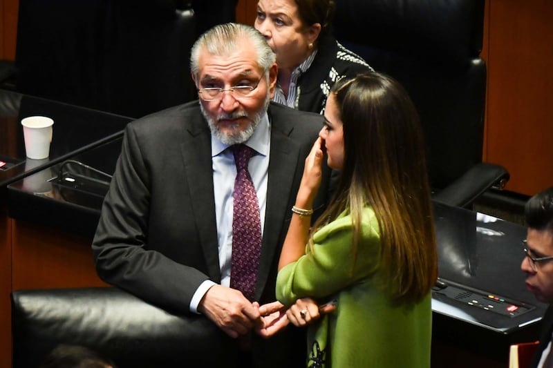 Adán Augusto y Andrea Chávez