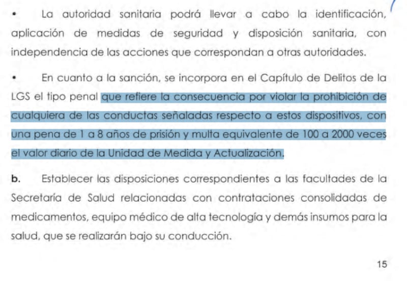 Dictamen Salud - criminalización