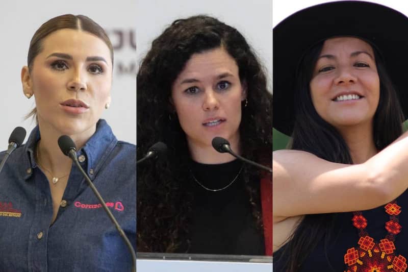 Marina del Pilar, gobernadora de BC; Luisa Alcalde, dirigente de Morena, y Ximena Guzmán, secretaria particular de Clara Brugada Marina del Pilar, gobernadora de BC; Luisa Alcalde, dirigente de Morena, y Ximena Guzmán, secretaria particular de Clara Brugada