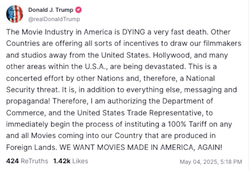 trump impuestos pelis