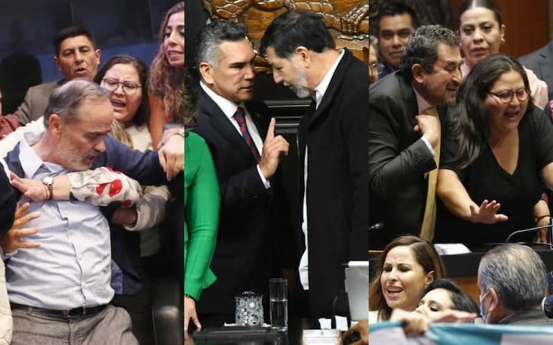 En la Cámara de Senadores han ocurrido varias confrontaciones Peleas en el Senado entre morenistas y la oposición